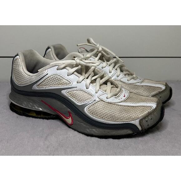 Nike Shoes - Nike Reax Run 5 White Metallic Silver w Pink Running Shoes (US Women's Size 7.5)